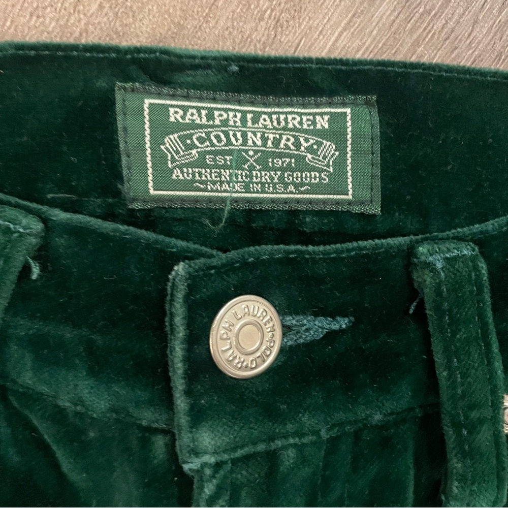 Ralph Lauren Country Jewel Green Velvet Trousers - Picture 9 of 9